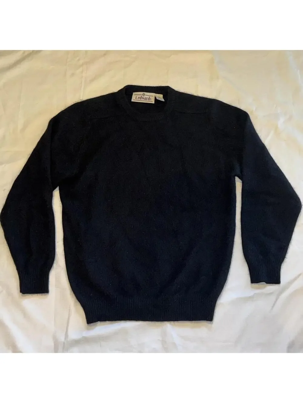 Vintage Men’s Lambswool Angora Sweater T Edwards Small Classic Preppy Luxury